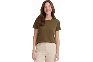 Women's 100% Merino Wool T-Shirt, Crew Neck Short Sleeve Athletic Base Layer