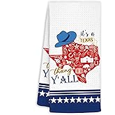 zukmvuh Texas Souvenirs Gifts Kitchen Towels Texas Themed Gifts Decor for Home Kitchen Bathroom Birthday Christmas 17X26 Inch