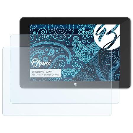 Bruni Schutzfolie für Trekstor SurfTab Duo W3 Folie, glasklare Displayschutzfolie (2X)