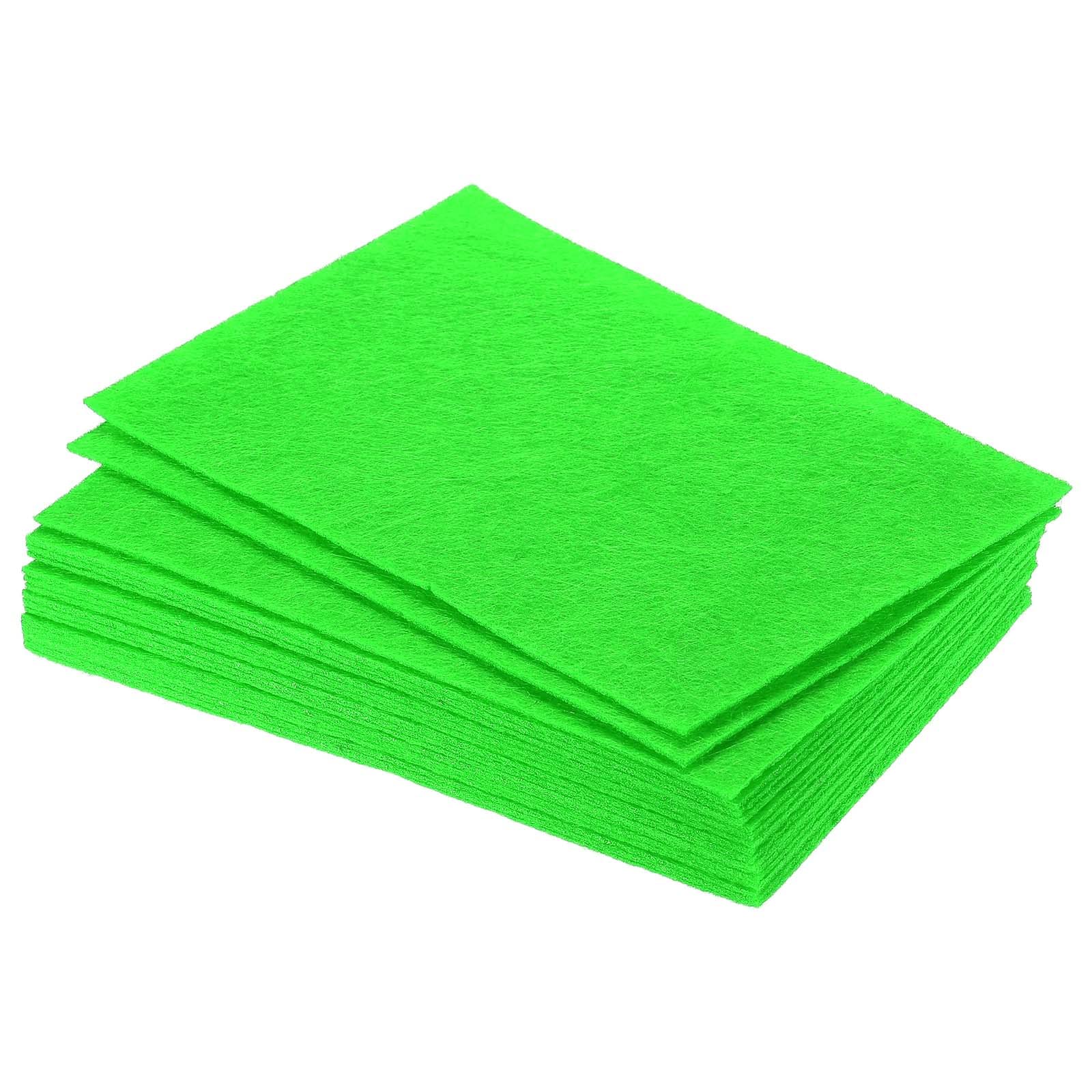 PATIKIL Soft Felt Sheets Fabric Craft Sheets Green 6 Inch x 4 Inch for DIY, Hobby, Decoration Pack of 18