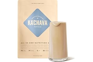 KA'CHAVA Ka’Chava Whole Body Meal Shake Vanilla 2 lb – Vegan Protein Powder with 85+ Superfoods & Greens – Plant-Based Meal Replacement with Probiotics & Digestive Enzymes – Gluten & Dairy Free (15 Servings)