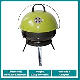 Hi-Gear Folding Leg BBQ Grill, Compact & Portable Charcoal Barbecue, Green view 3