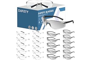 AOOFFIV 24 Pack Bulk Safety Glasses Clear Lens ANSI Z87.1 Safety Glasses for Women Men Eye Protection Glasses with Scratch and Impact Resistant for Construction and Laboratory