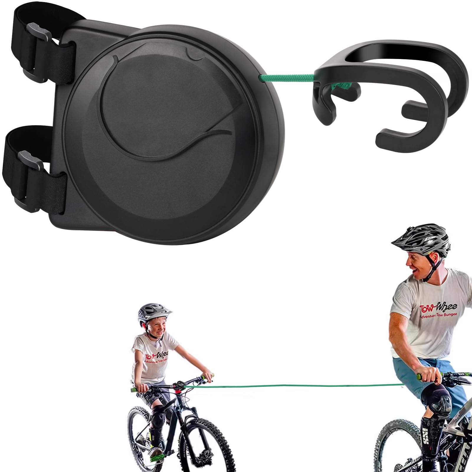 Drado Retractable Bicycle Tow Rope for Children's Trailer - Wear-Resistant Nylon, Outdoor Portable (2.5m)