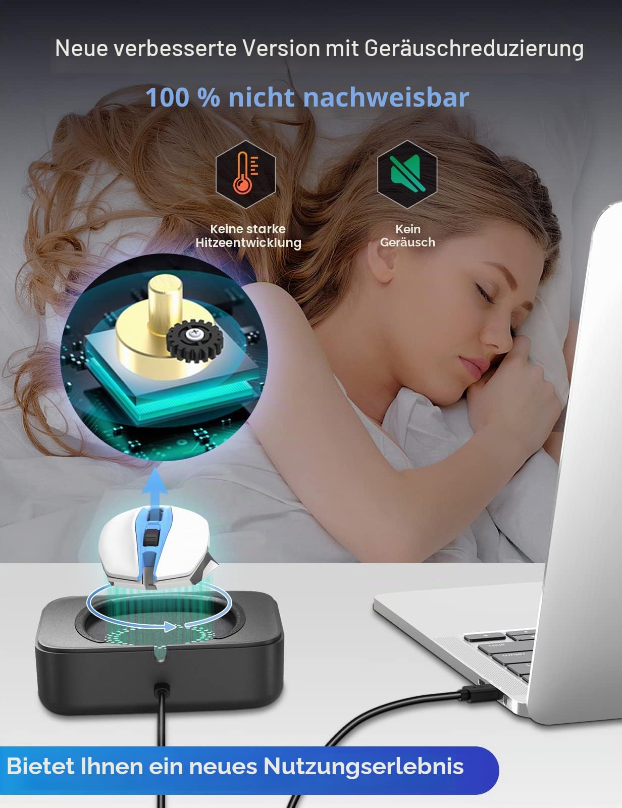 MEATANTY Mechanischer Mouse Jiggler mit LED-Display und Timer 4