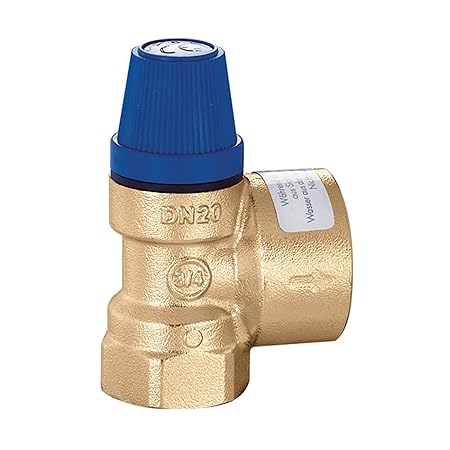 Caleffi Membran Sicherheitsventil 1/2 x 3/4 Zoll Ansprechdruck 6 bar Überdruckventil Druckventil Heizungsventil Druckbegrenzu