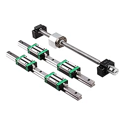 2PCS HGR20-300mm Linear Rail + 1PCS RM1605-300mm
