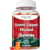 Green Lipped Mussel Supplement for Humans 1000mg Gummies - Human Joint Care, Mobility and Flexibility Support Supplements for Adults and Seniors, Non GMO, Gluten-Free, Easy-to-Take, 60 Chewables