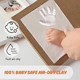 PewinGo Footprint & Handprint Clay Kit Baby Frame White view 3