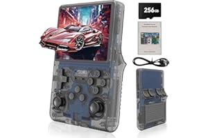 Hedlaoy R40S Pro Handheld Game Console,30000 HD Games Mini Retro Gaming Console,3.5-Inch IPS Screen,Built in 45 Emulators,256GB SD Card,3800mAh Battery