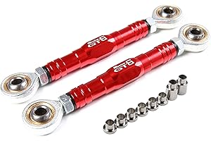GTBRACING GTB Aluminum Steering Linkage Pull Tie Rod Set for 1/5 RC Car Losi Desert Buggy DBXL-E 2.0 Upgrade Parts (Red, Steering)