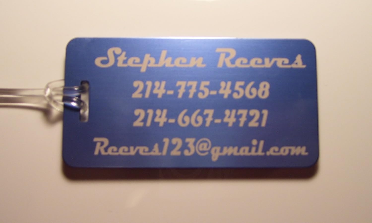 anodized aluminum luggage tags