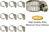 YGQ 10mm Fuel Line Hose 9mm ID Braided NBR SAE 30R7 2.4M 8Ft with Clamps view 4