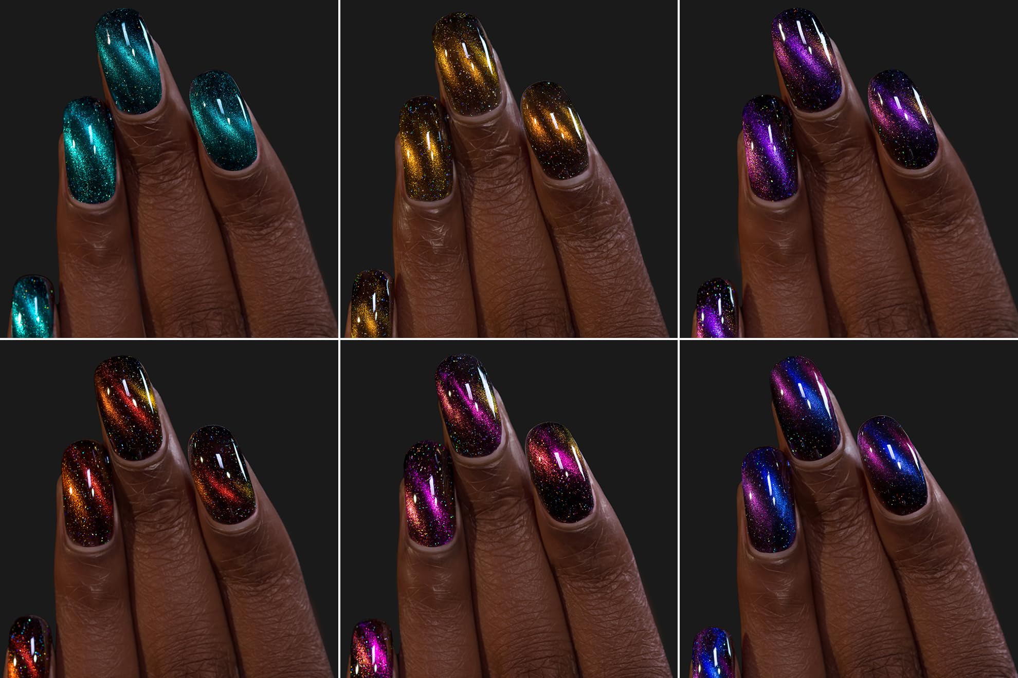 ILNP Nightlife - Bold and Bright Bold and Bright Black-Based Magnetic Nail Polish Collection - Image 4
