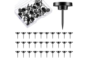 100 PCS Black Push Pins, Standard Thumb Tacks Steel Point Plastic Head Pushpins, Cork Board Tacks with Storage Box for Wall, 