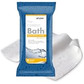 Stryker - Sage Comfort Bath Cleansing Washcloths - 6 Packages, 48 Cloths - Fresh Scent, No-Rinse Bathing Wipes, Ultra-Soft and Heavy Weight Cloth, Hypoallergenic
