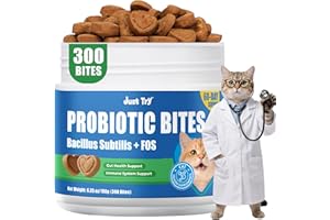 Just Try 6.35 oz Cat Probiotic Bites Probiotics for Cats Chicken Flavor Healthy Cat Treats Digestive Support 180g