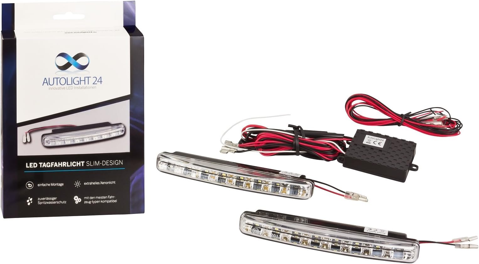 Daytime Running Lights 16 Power SMD LED + E-mark R87 Module DRL 6000 K TÜV Certification for Toyota Auris, Avensis T22 Avensis T25, Corolla Celica Avensis T27 Aygo Celica T20 T23 E110 E120 Corolla Corolla Verso GT86 Land Cruiser Hilux Land Cruiser III IQ Land Cruiser J10, J12, J15 Prius RAV4 II RAV4 III RAV4 IV Urban Cruiser Verso Yaris XP9 06-11/Yaris XP13