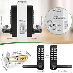 ANNFUZ Mechanical Keyless Entry Door Lock with