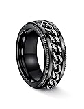 FIBO STEEL Stainless Steel Fidget Mens Rings