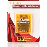 Suncala Memory Card Compatible with Gamecube and Wii Console, 1024MB Memory Card for Nintendo Gamecube