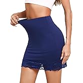 Sopesil Women's Half Slip Underskirt Slip Skirt with Lace Trim Half Slip for Under Dress Above Knee