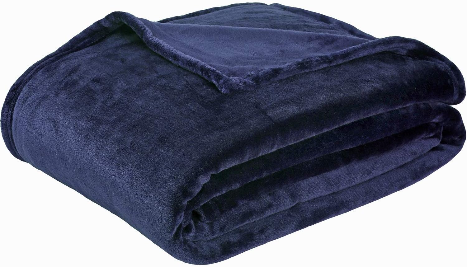 Sedona House Flannel Fleece Blanket 280GSM Luxury Microfiber Flannel Super Soft Warm Fuzzy Cozy Lightweight Blanket for Bed Couch or Car Color Navy Size Throw 50"x60": Home & Kitchen