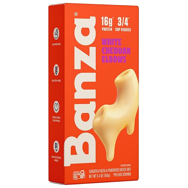 BANZA ELBOWS & WHITE CHEDDAR MAC AND CHEESE...