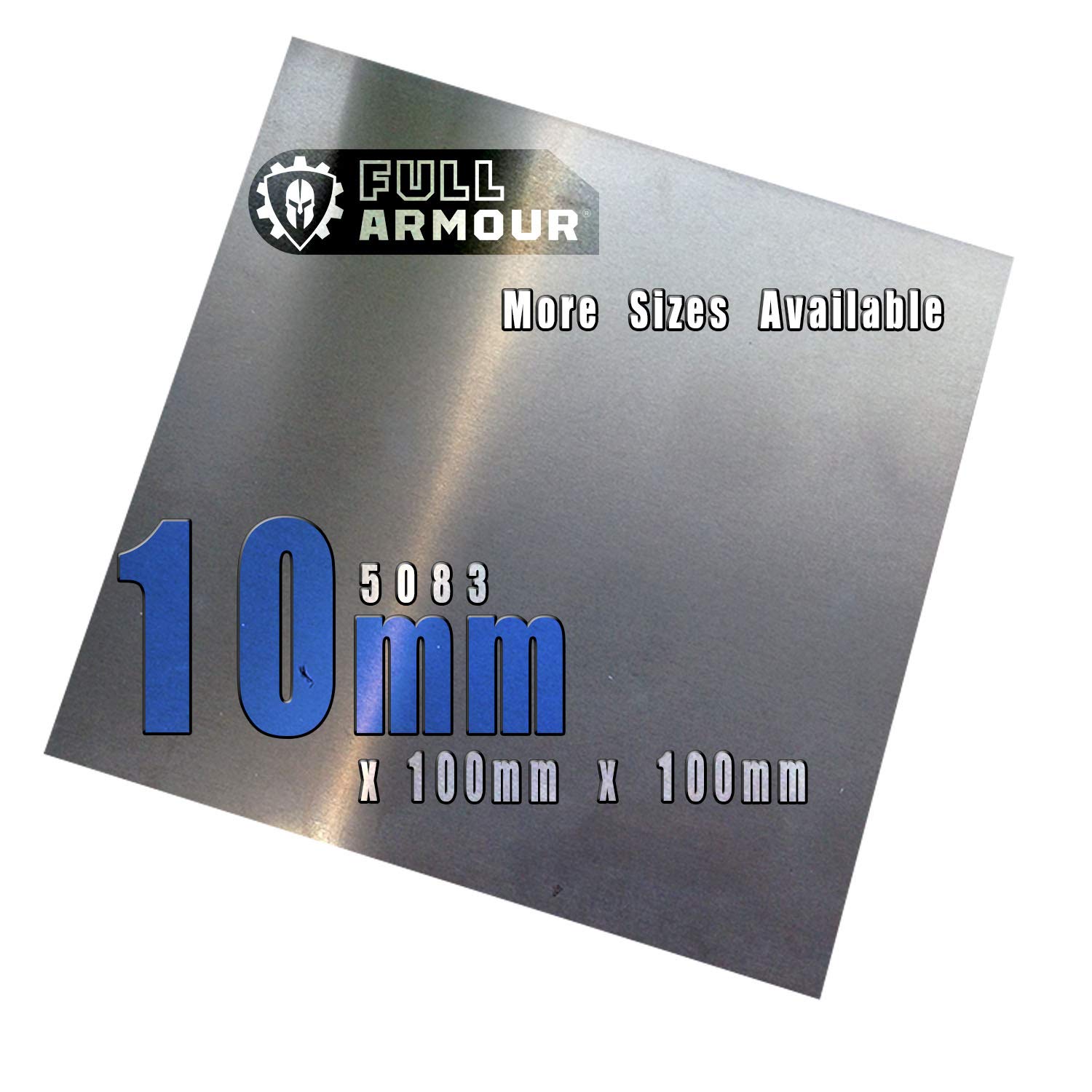 10mm Aluminium Plate, Grade 5083 100mm x 100mm (10cm x 10cm)