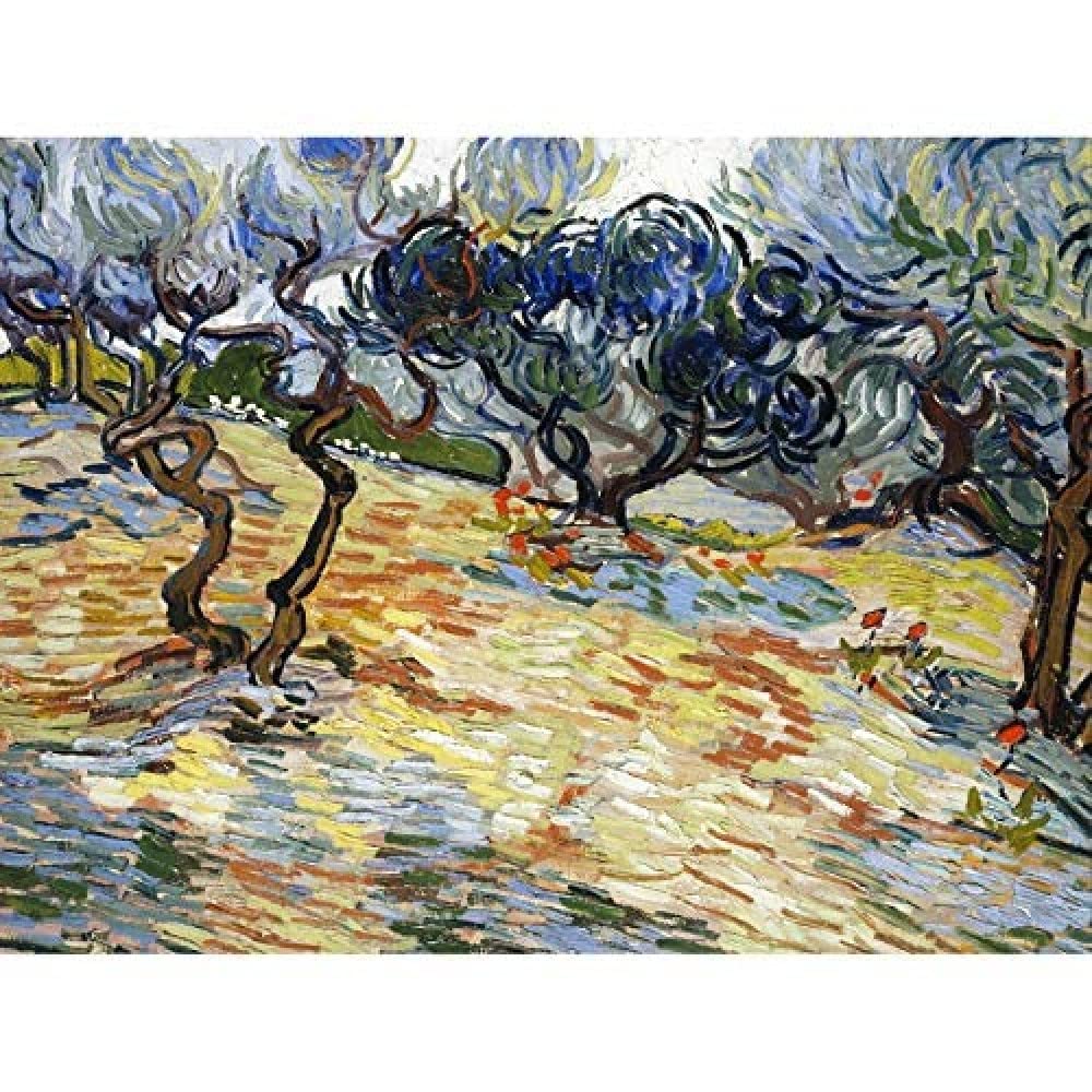 Vincent Van Gogh Olive Trees Art Print Canvas Premium Wall Decor Poster Mural