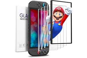 4 Pack Tempered Glass Screen Protector for Nintendo Switch 2 Model 2025，Crystal Clear HD with Alignment Frame Bubble-Free Ins