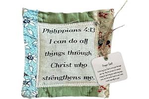 MZIILYRN Handmade Pocket Prayer Quilt with Wooden Cross Inside, Colorful Sewn Quilts for Spiritual Comfort, Christian Gift for Family, Friends, and Yourself (H)