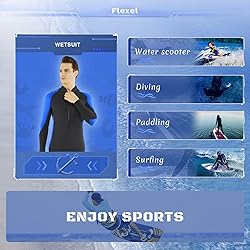 FLEXEL Wetsuit Top Jacket Women Men, 2mm Neoprene