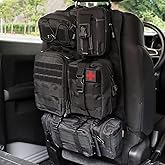 MAIKER Tactical Seat Back Organizer, Upgrade Tactical Vehicle Panel Seat Back Organizer with 5 Detachable Molle Pouch, Univer