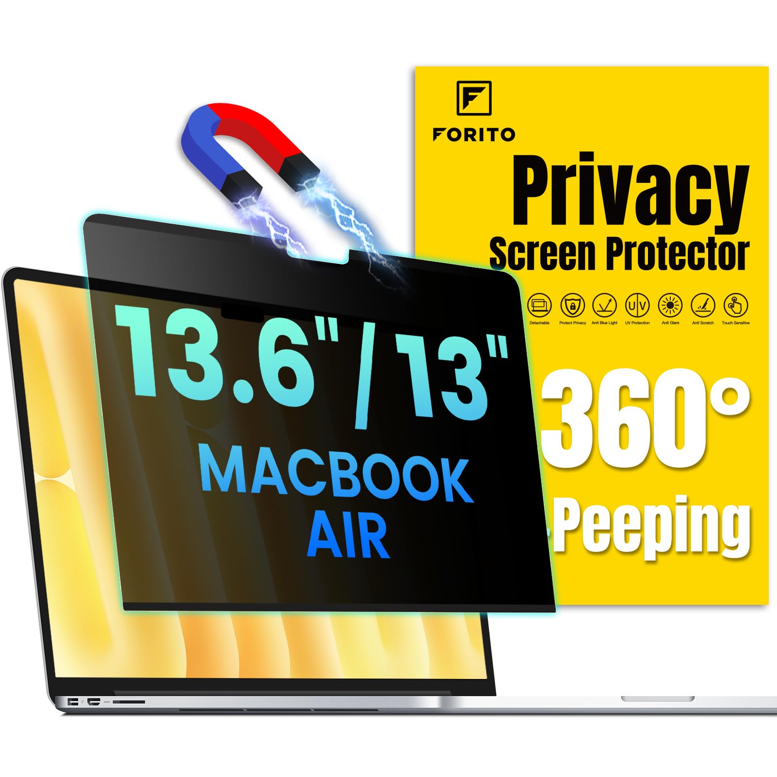 F FORITO Magnetic Privacy Screen Protector