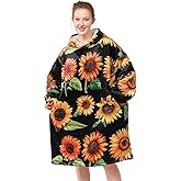 LetsFunny Blanket Hoodie,Oversized Wearable Sherpa Fleece Blanket Sweatshirt,Super Soft Warm Cozy with Giant Pocket,Gifts for Women Men Adults Teenagers Kids, One Size Fits All