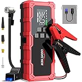 8000A Jump Starter with Air Compressor, 26800mAh 150PSI Portable Car Battery Jump Starter (All Gas/16L Diesel), 12V Supersafe Jump Box Car Battery Booster with Jumper Cables, Lights, Cigarette Lighter