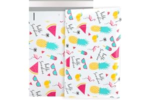 UCGOU Poly Mailers 6x9 Inch Cute Poly Mailers Summer Element Designer Pack of 100 Patterned #1 Shipping Bags Mailing Envelopes Self Seal Waterproof for Small Business Plastic Shipping Bags Self Seal