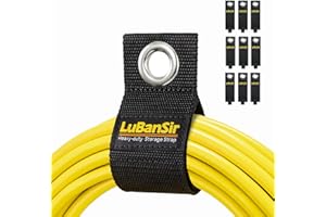 LuBanSir 9 Pack Extension Cord Holder Organizer, 13-inch Heavy Duty Storage Straps for Garden Hose Storage and Garage Wall Organization