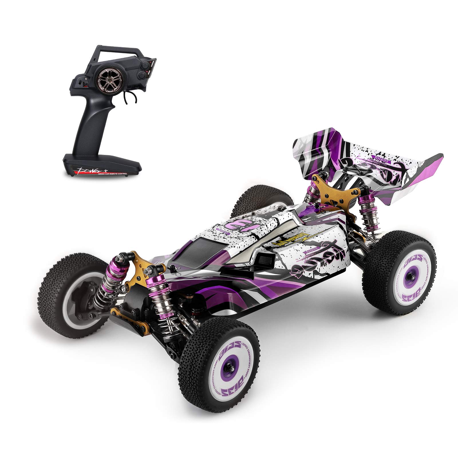 Goolsky Wltoys RC Car 124019 High Speed 60km/h 1/12 2.4GHz Off-Road Drift Car RTR 4WD Aluminum Alloy Chassis Zinc Alloy Gear