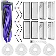 BUXEBUX 20Pcs Replacement Parts for Narwal Freo X Ultra Accessories Robot Vacuum Cleaner Spare Kit, 1 Main Roller Brush, 4 Hepa Filters, 4 Mop Pads, 4 Dust Bags, 6 Side Brush,1 Clean Tool