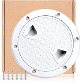 Smartmarine Boat Hatch White 4"6"8" Round Non Slip Inspection Hatch w/Detachable Cover for Marine Boat Yacht (4 inch)