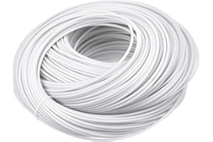 PATIKIL Wicker Repair Kit, 296ft 2.5mm Round Synthetic Rattan Material Plastic Wicker Woven Rattan Set for DIY Craft and Weaving Basket Making, White