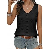 SHEWIN Womens Summer Tops Sleeveless Beach Vacation Clothes Crochet Sweater Vest Casual Tank Top Pullover 2026