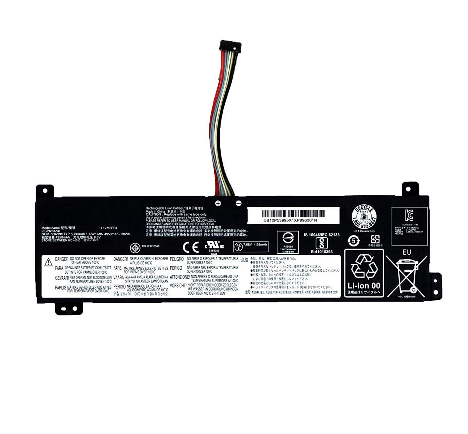 L17M2PB3 L17L2PB3 L17C2PB3 L17M2PB4 5B10P53995 5B10W67318 L17L2PB4 L17C2PB4 Laptop Battery Compatible with V130-15IGM V130-15IKB V330-15IKB V530-14IKB V530-15IKB Series (7.68V 39Wh)