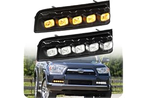 BreTrewri Daytime Running Lights Fog Lights for 2010 2011 2012 2013 toyota 4Runner sr5 trd sport limited trail Headlights Turn Signal Lights(10-13DRL-4Runner)