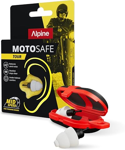 Alpine MotoSafe Tour Reusable Ear Plugs Motorcycle Hearing Protection