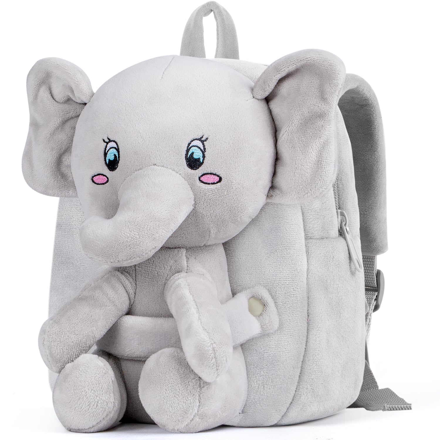Photo 1 of **MISSING ELEPHANT** HONGTEYA Toddler Backpack Plush Backpack for Kids Soft Mini Backpack for Girls Animal Elephanet Doll Toys Birthday Easter Christmas kids for Age 1 2 3 4 5