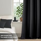 MRTREES Blackout Curtain 90 Inch Drop 2 Panels 117x228 cm 46x90 in Eyelet view 4