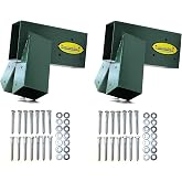 Eastern Jungle Gym Easy 1-2-3 A-Frame 2 Brackets for Swing Set, Green | Heavy Duty Brackets with All Mounting Hardware | DIY Swing Set Parts to Build Playground Sets for Backyards
